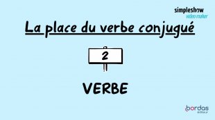 D. La place du verbe conjugué